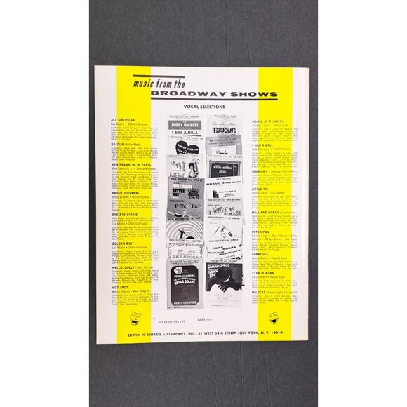 Vintage Drat The Cat Musical Songbook Vocal Sheet Music Book 1966 First Edition - Picture 3 of 8